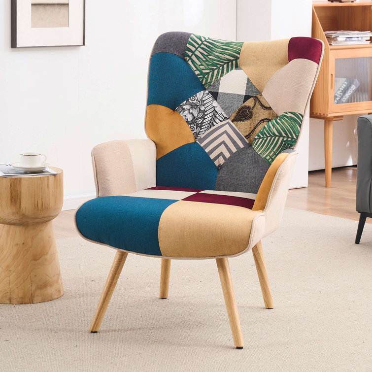 George Oliver Heidegard Accent Chair Modern High Back Arm Chair